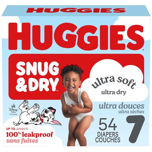 Huggies Snug & Dry Diapers Size 7 54 Count