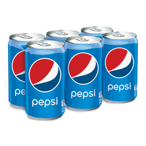 Pepsi Soft Drink 6 x 222 ml (cans) - Voilà Online Groceries & Offers