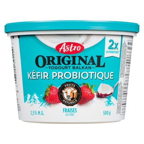 Astro Original Kefir Fruit on the Bottom Probiotic Yogurt Strawberry 500 g