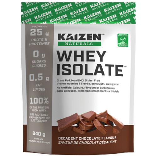 Kaizen Naturals Whey Isolate Decadent Chocolate 840 g