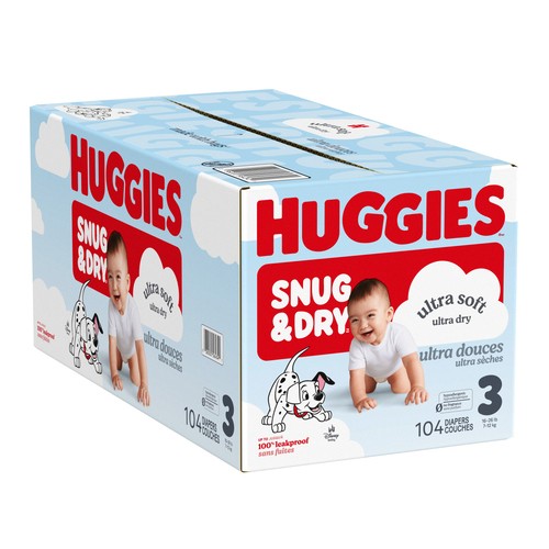 Huggies Snug & Dry Diapers Size 3 104 Count