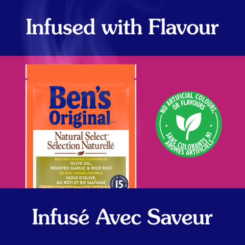 Ben's Original Natural Select Rice Olive Oil Garlic Flavour & Wild 365 g