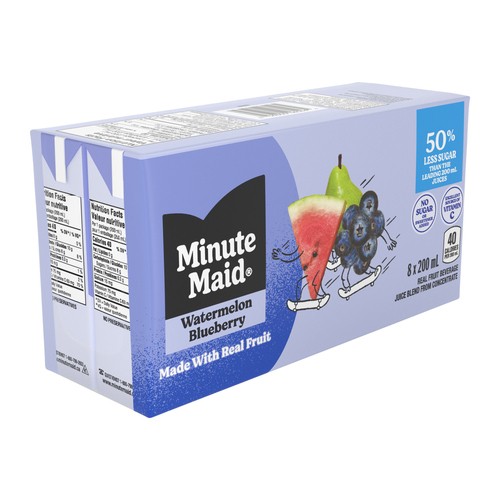 Minute Maid Juice Watermelon Blueberry 8 x 200 ml (cartons)