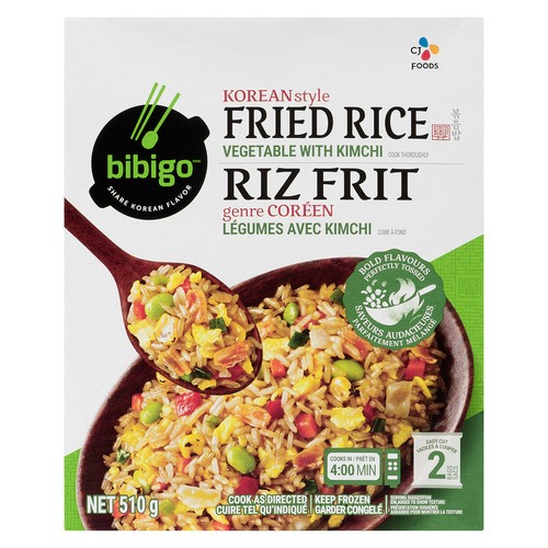 Bibigo Frozen Korean Style Fried Rice Vegetable With Kimchi 510 g