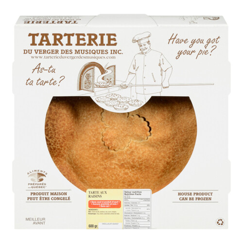 Tarterie Du Verger Des Musiques Pie Raisin 600 g