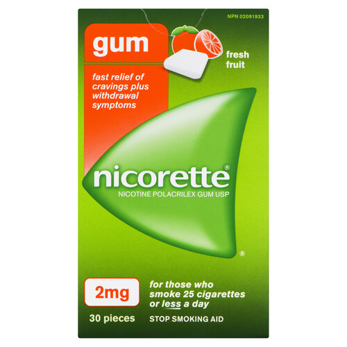 Nicorette Fresh Fruit Gum 2mg 30 Pieces