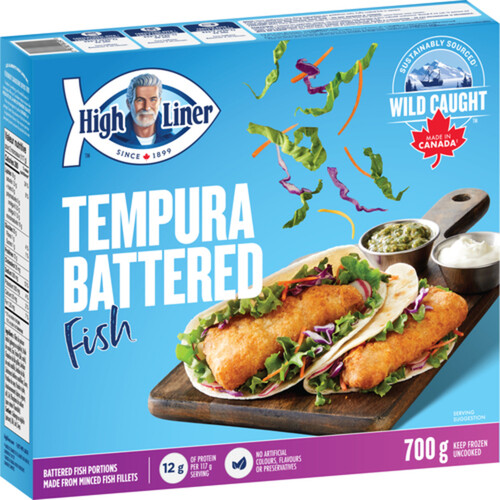 High Liner Frozen Minced Fish Fillets Tempura Battered 700 g