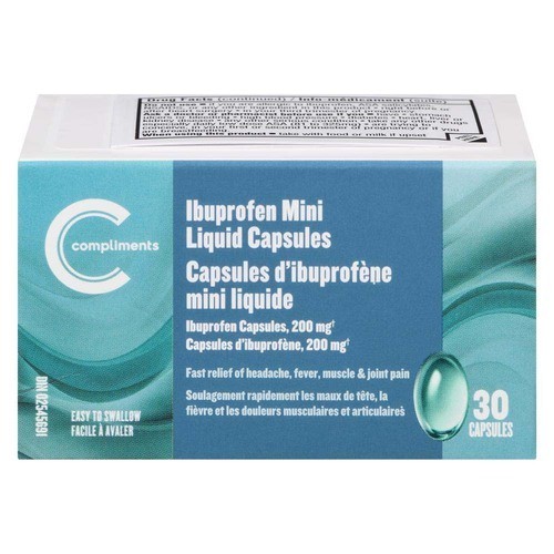 Compliments Ibuprofen Mini Liquid Capsules 30 Count