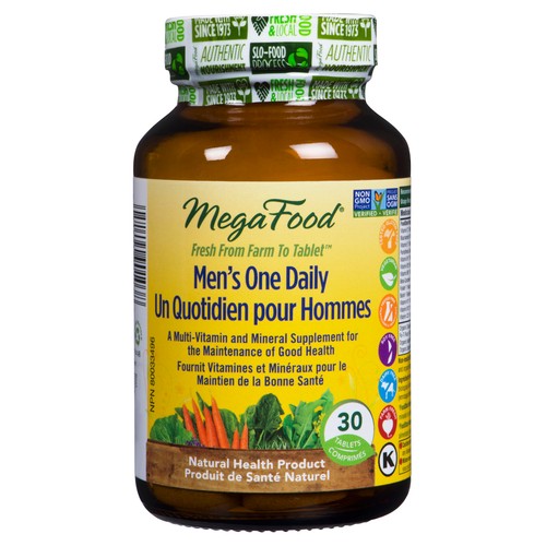 MegaFood Gluten-Free Multivitamin Men's One Daily Tablets 30 Count