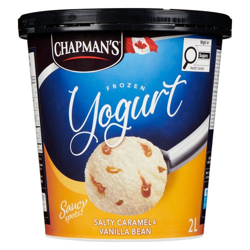 Chapman's Frozen Yogurt Vanilla Bean and Salty Caramel 2 L