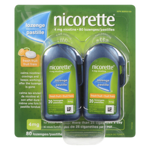 Nicorette 4 mg Anti Smoke Aid Fresh Fruit 80 EA