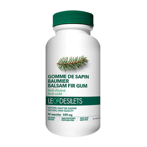 Léo Désilets Balsam Fir Gum Anti-Cold 535 mg Capsules 80 Count