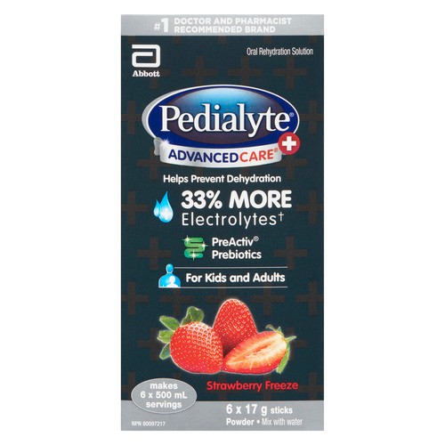 Pedialyte Advanced Care+ Powder Strawberry 6 EA