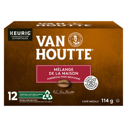 Van Houtte Coffee Original House Blend Medium Roast 12 K-Cups 114 g