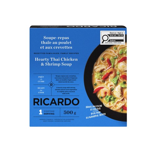 RICARDO Frozen Soup Hearty Thai Chicken And Shrimp 500 g