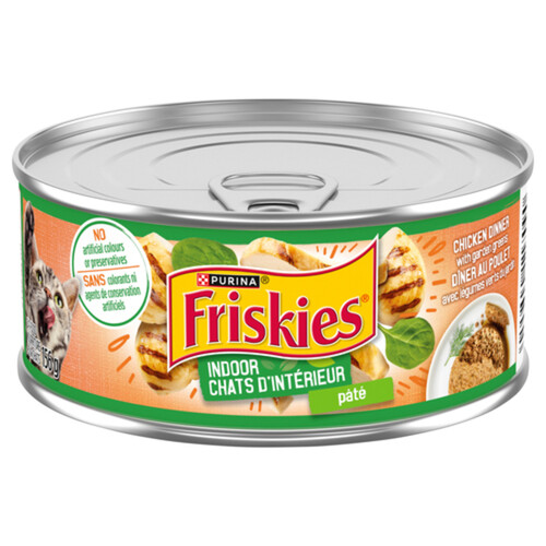 Friskies Wet Cat Food Indoor Paté Chicken Dinner 156 g