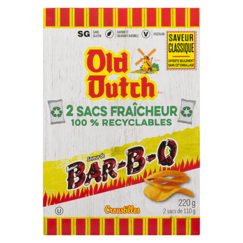 Old Dutch Potato Chips BBQ 220 g