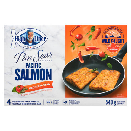 High Liner Frozen Pan-Sear Pacific Salmon Fillets Mediterranean 540 g