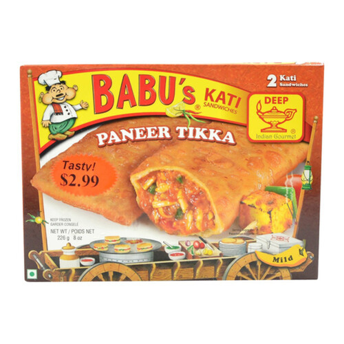 Babu's Pocket Sandwich Paneer Tikka 226 g (frozen)
