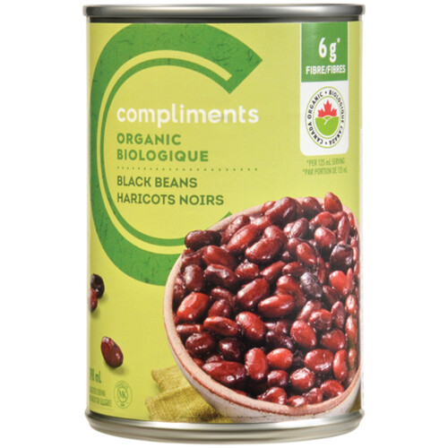 Compliments Organic Black Beans 398 ml