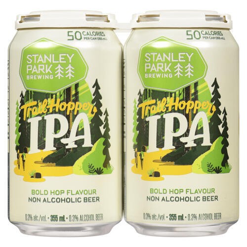 Stanley Park Brewing Non Alcoholic Beer Trail Hopper IPA  4 x 355 ml (cans)
