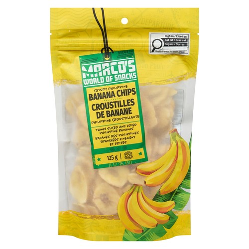 Marco's World Of Snacks Philippine Banana Chips Crispy 125 g