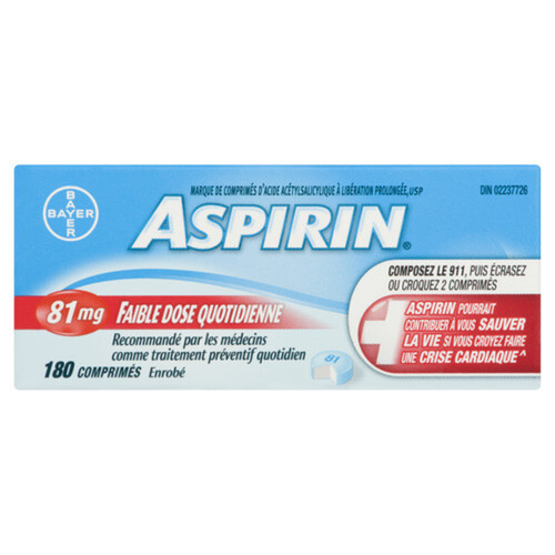 Aspirin Daily Low Dose Coated Caplets 180 EA