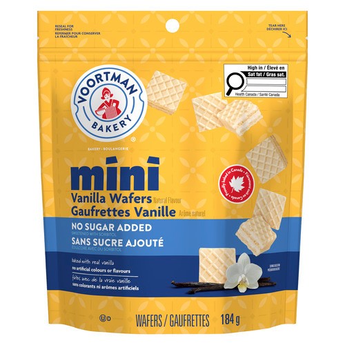 Voortman No Sugar Added Mini Wafers Vanilla 184 g