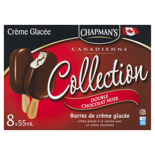 Chapman's Ice Cream Bars Double Dark Chocolate 8 Pack 440 ml