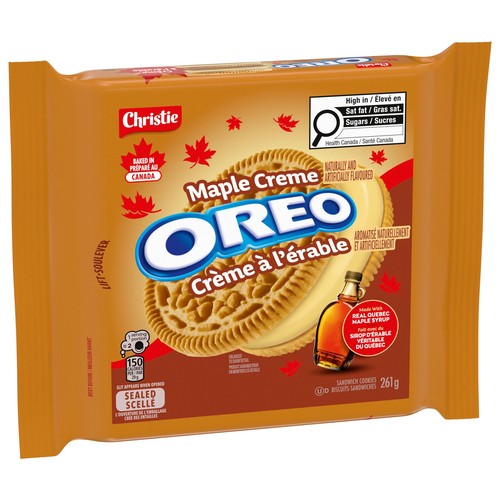 Oreo Sandwich Cookies Maple Creme Real Quebec Maple Syrup 261 g