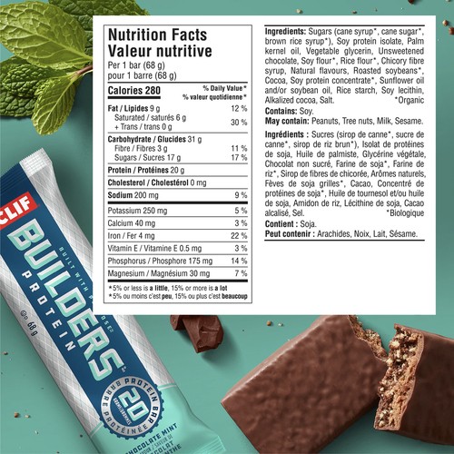 Builders Protein Bars Chocolate Mint 6 Pack 408 g