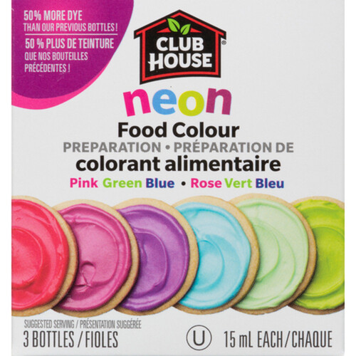 Club House Food Colour Neon 3 Vial 45 ml