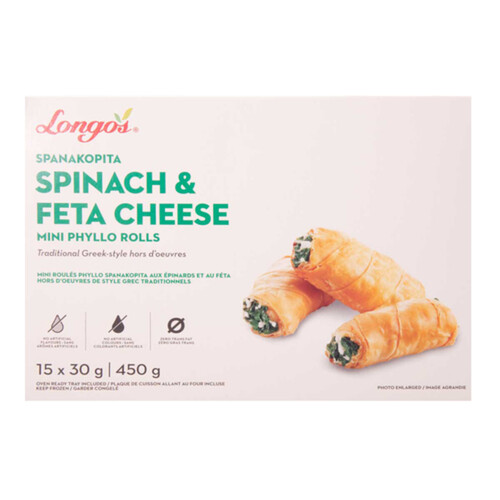 Longo's Frozen Spanakopita Mini Spinach & Feta Cheese 450 g
