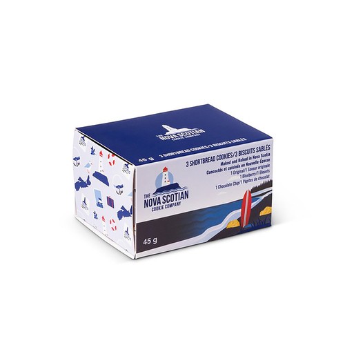 The Nova Scotian Cookie Company Assorted Shortbread Cookies 3 Pack 75 g