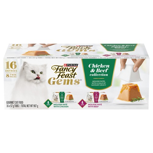 Fancy Feast Gems Wet Cat Food Chicken & Beef 16 x 57 g
