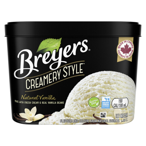 Breyers Ice Cream Creamery Style Natural Vanilla 1.66 L