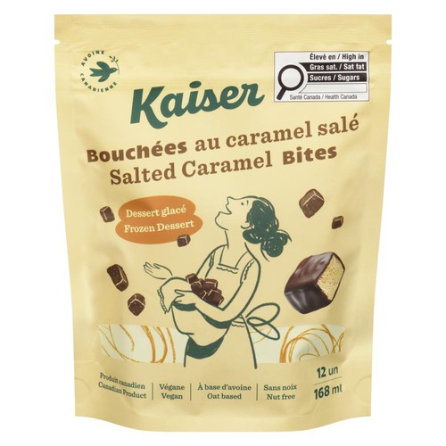 Kaiser Frozen Vegan Dessert Bites Salted Caramel 168 ml