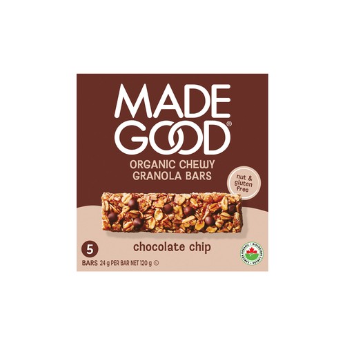 MadeGood Granola Bars Chocolate Chip 5 x 24 g