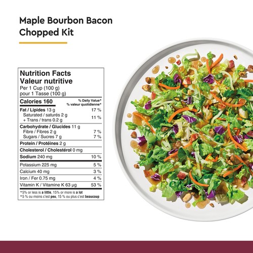 Taylor Farms Chopped Salad Kit Maple Bourbon Bacon 315 g