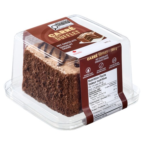 Dufflet Pastries Domed Square Cake Hot Chocolate 360 g (frozen)