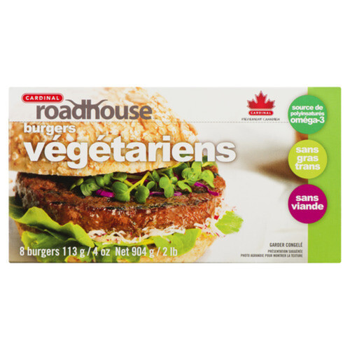 Cardinal Roadhouse Frozen Veggie Burger 904 g