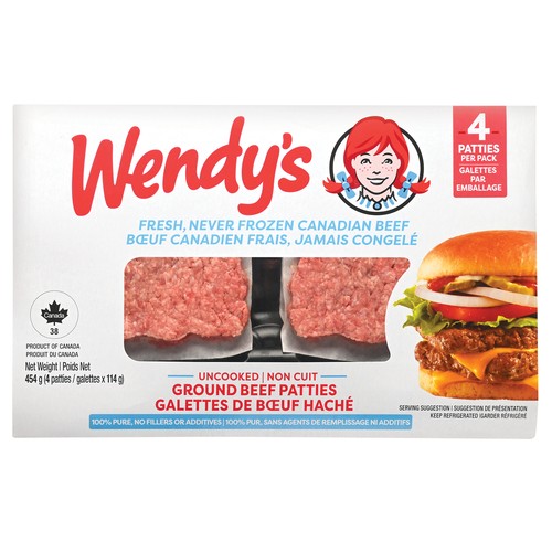 Wendy's Patties Ground Beef 454 g