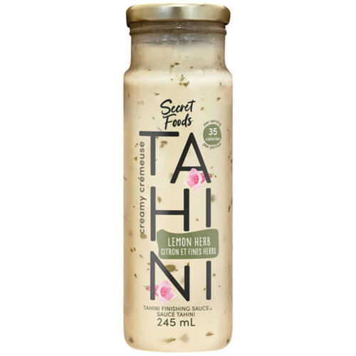 Secret Foods Tahini Sauce Creamy Lemon Herb 245 ml