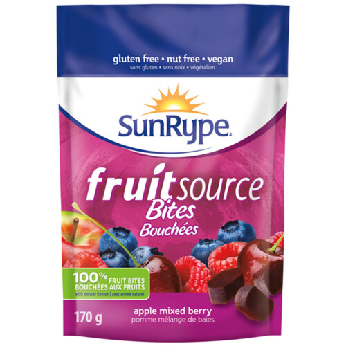 SunRype Fruitsource 100% Fruit Bites Apple Mixed Berry 170 g
