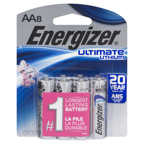 Energizer AA Batteries Lithium Ultimate 8 EA