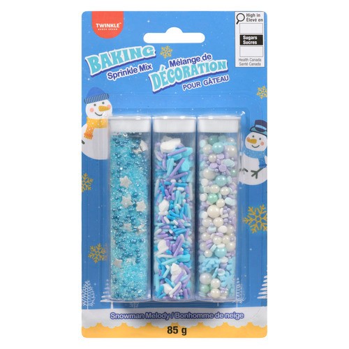 Twinkle Baker Décor Baking Sprinkle Mix Snowman Melody 85 g