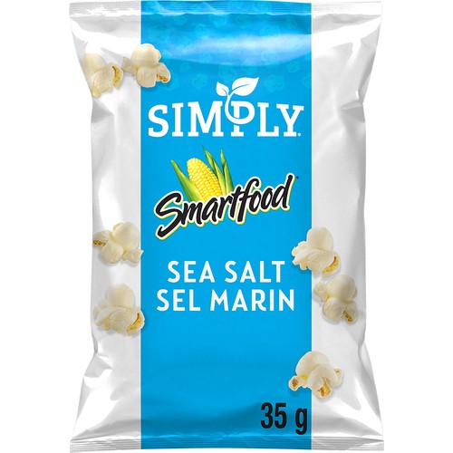Simply SMARTFOOD Sea Salt seasoned popcorn (small bag) 35 g