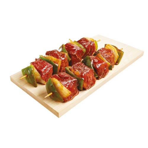 BBQ Whisky With Vegetables Beef Kabobs