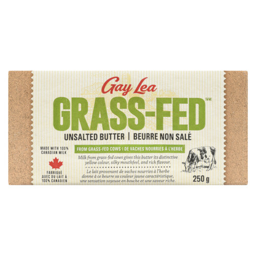 Gay Lea Grass Fed Butter Unsalted 250 g