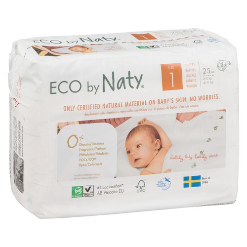 Eco by Naty Size 1 Diapers 25 EA